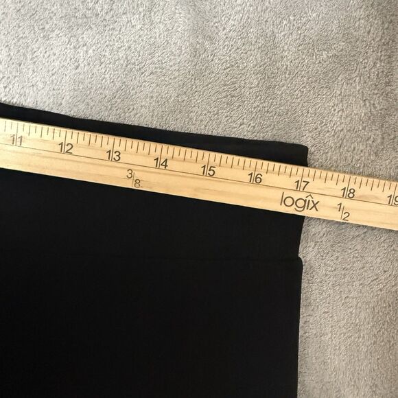 Chicos Travelers Women 3 Size XL Pants Black Pull On Wide Leg Comfort Crop - Picture 4 of 8